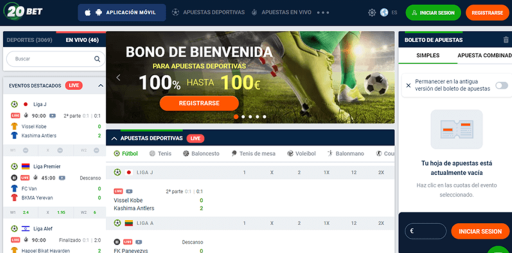 20Bet | Apuestas deportivas y casino en línea con bonificaciones 2